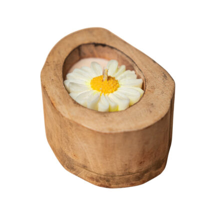 Waxspree Dough Bowl Wooden Candle 110gm Natural Soy Wax Scented Candle