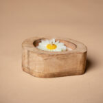 Waxspree Dough Bowl Wooden Candle 110gm Natural Soy Wax Scented Candle