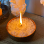 Waxspree Dough Bowl Wooden Candle 190gm Natural Soy Wax Scented Candle